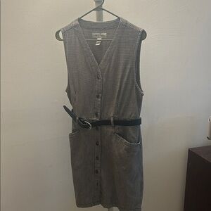 Gloria Vanderbilt Black and White Houndstooth Mini Dress